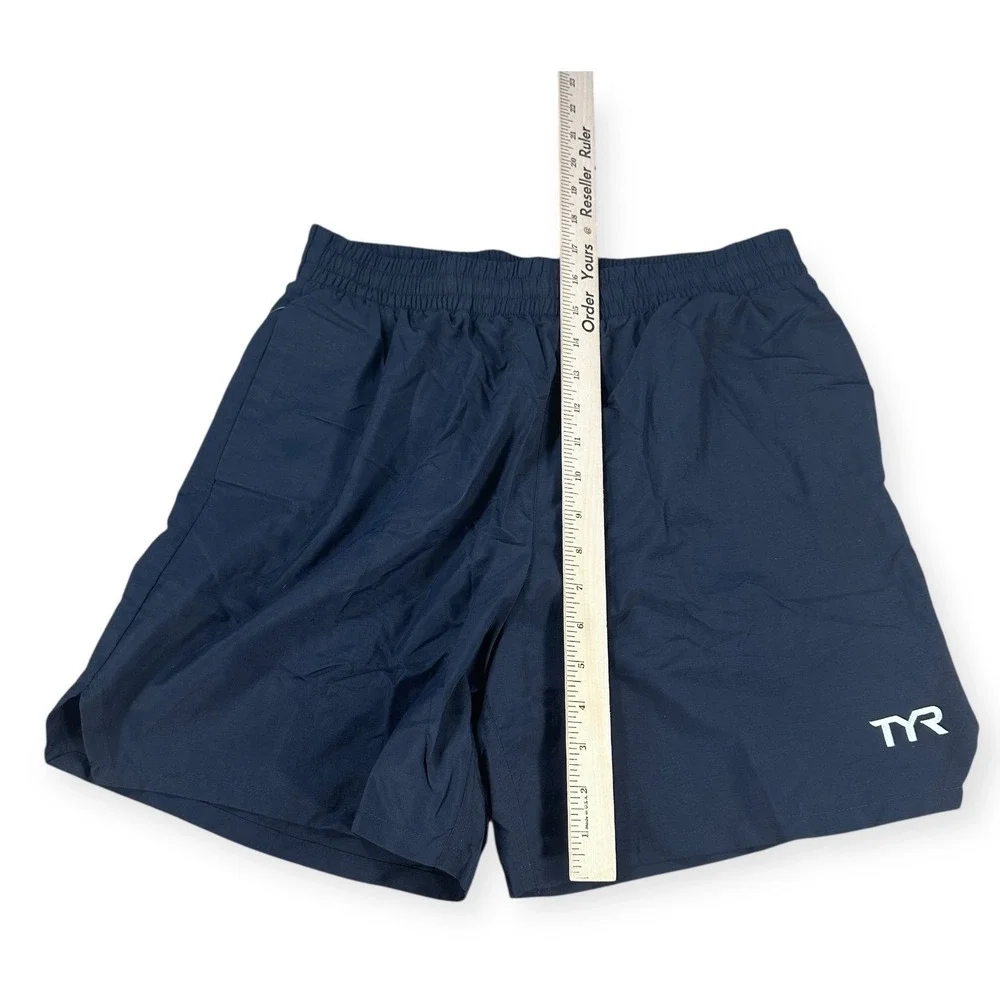 TYR‎ Mens Deck-X Swim Short Navy Blue UPF 50+ Size S
